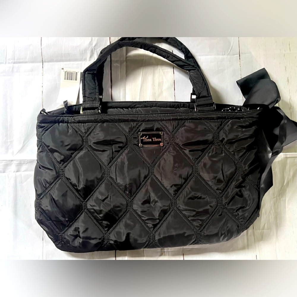 Thea Thea Ribbon Diaper Bag Black